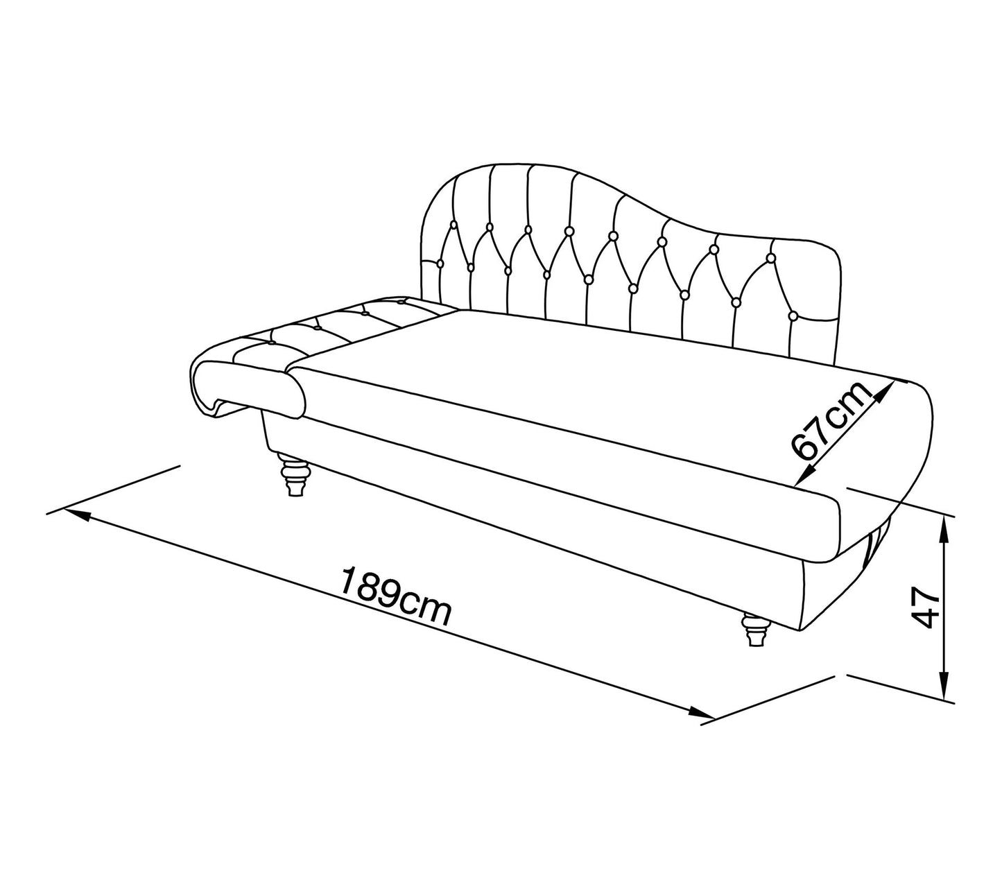 Méridienne convertible avec coffre LALOU Tissu gris