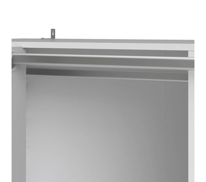 Kit vestidor con cortina gris L.105 cm OPTIMAL 2 blanco