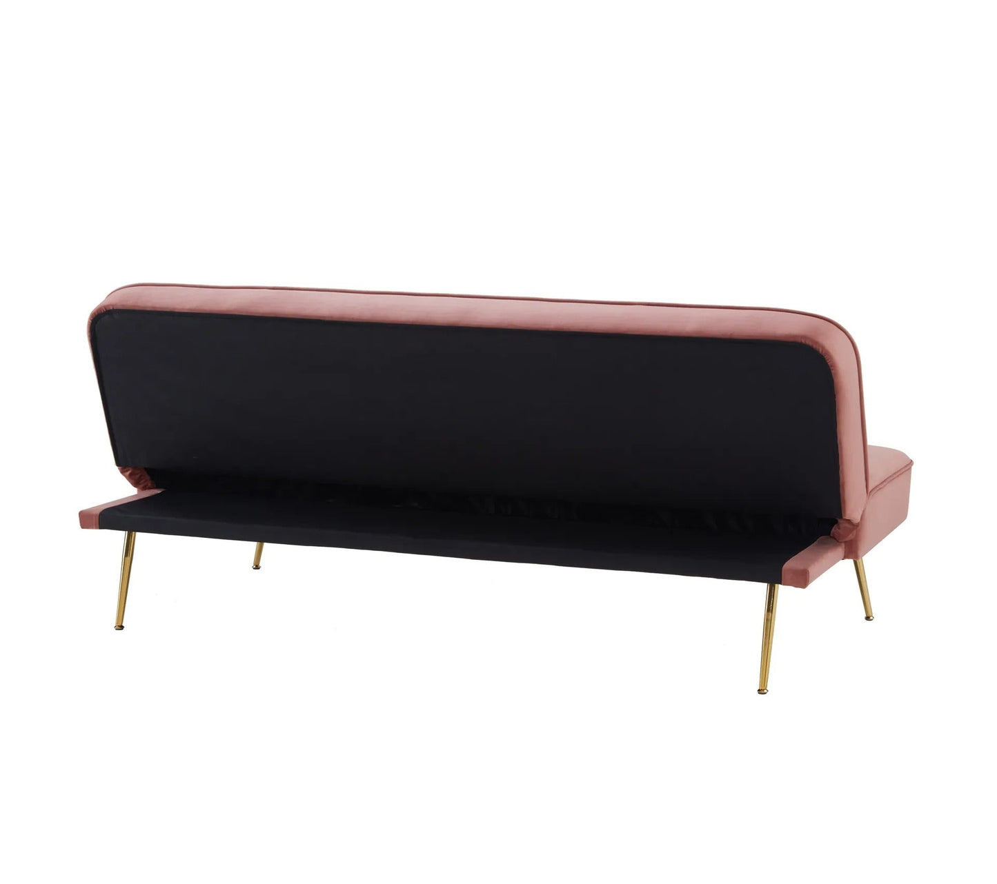 Banquette 3 places convertible LILY en velour rose