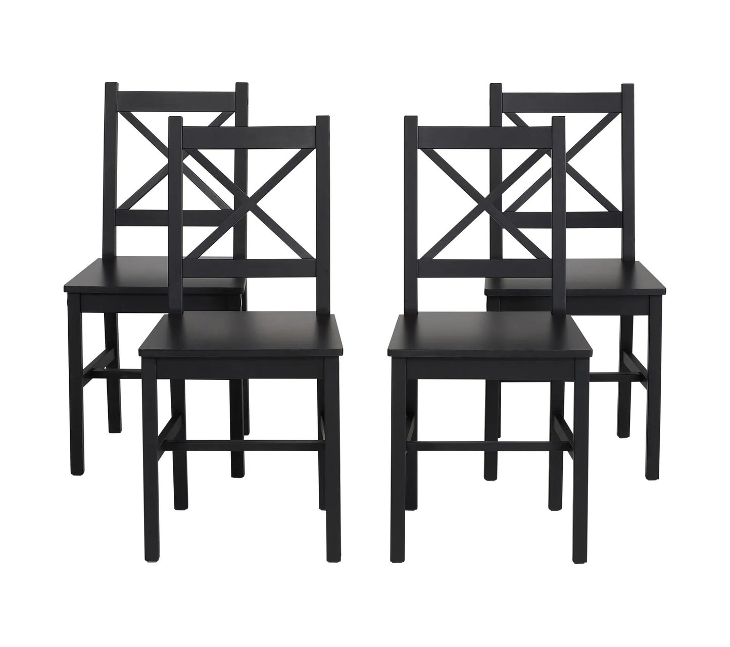 Coin repas table + 4 chaises OWEN noir