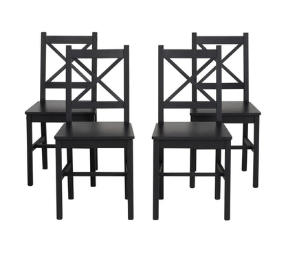 Coin repas table + 4 chaises OWEN noir