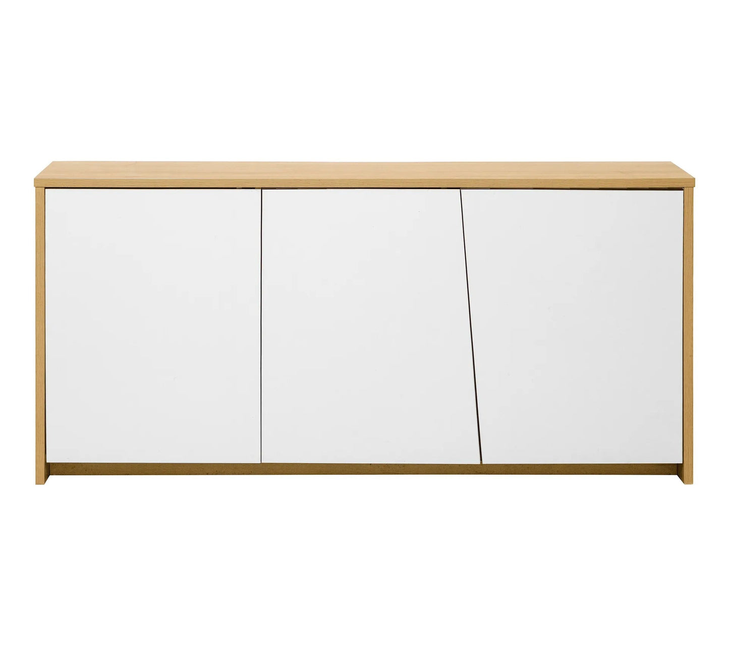 ESSENTIAL 3-türiges Sideboard, Eichenimitat und Weiß