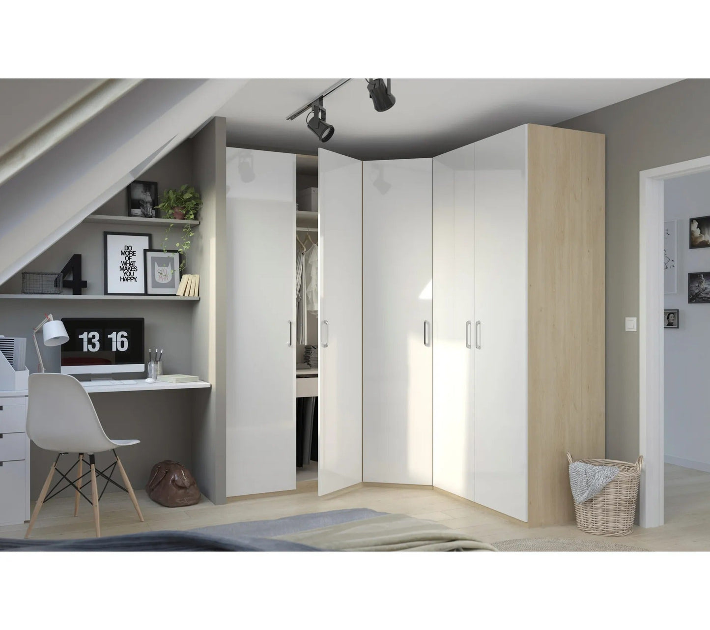 Porte L50cm Extenso Blanc brillant