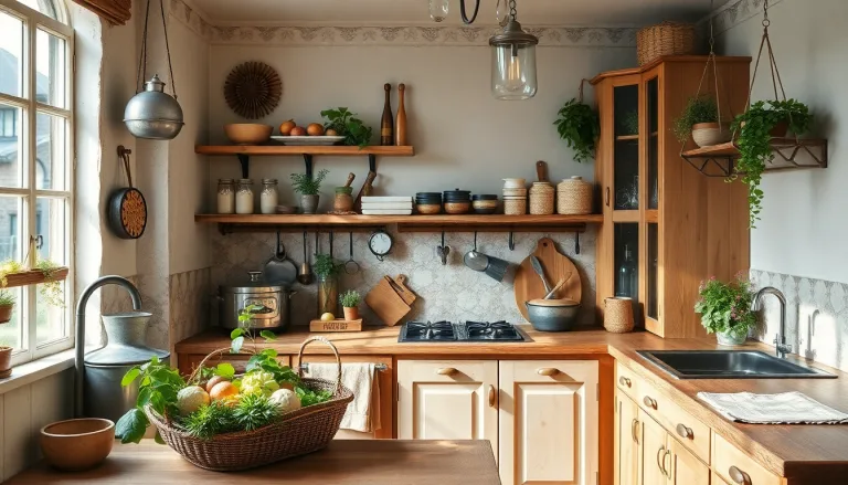 Anciens ustensiles de cuisine transformés en objets de décoration